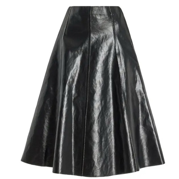 Marina Moscone Dresses & Skirts - MARINA MOSCONE 
Cha Cha Coated Canvas Midi Skirt